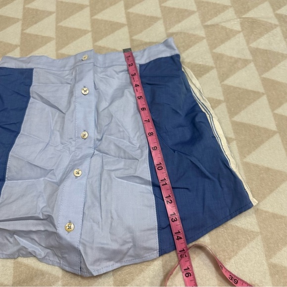 Tanya Taylor skort stripes blue colorblocked - Picture 3 of 4